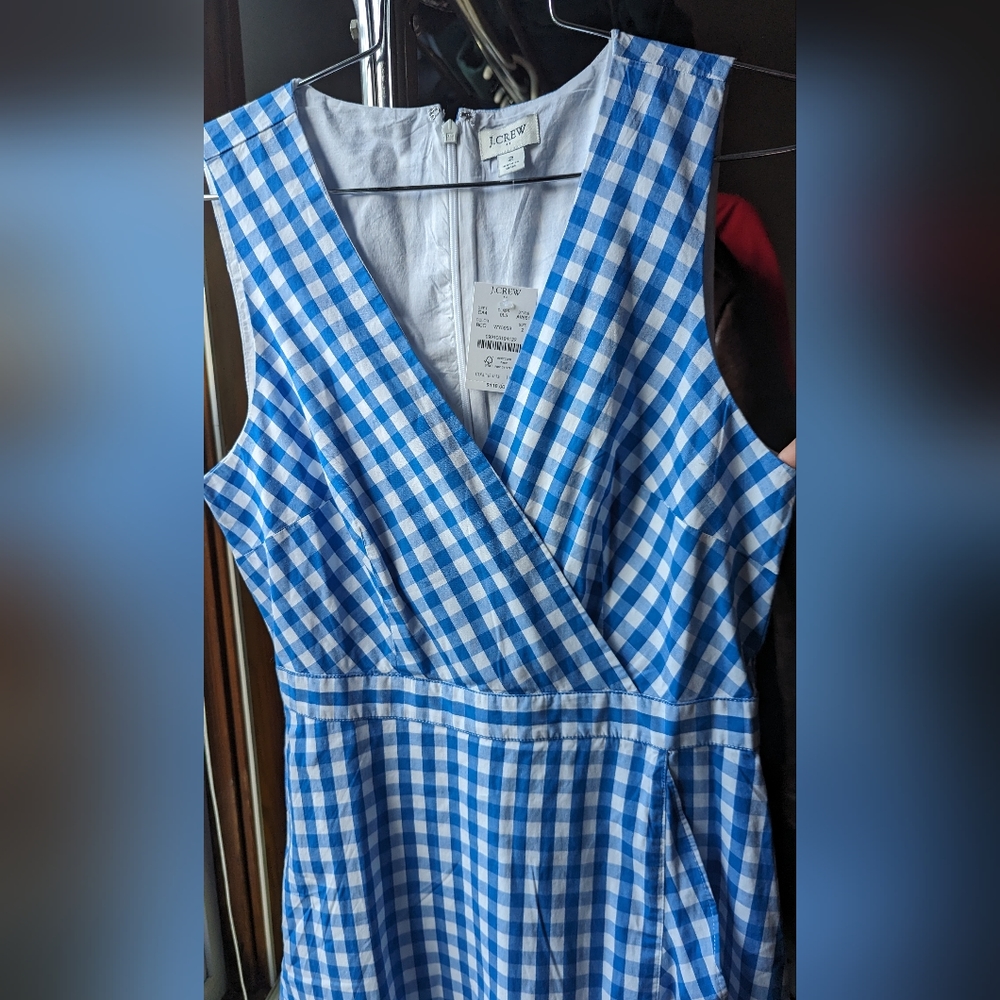 NWT J. Crew Gingham Dress Size 2 - Picture 9 of 12